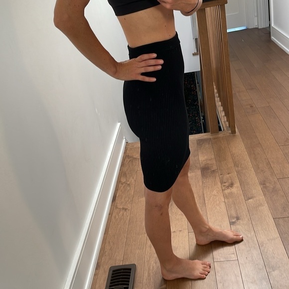 Ronny Kobo Collection Black Knit ribbed Pencil Skirt stretchy bodycon tight sz S - Picture 12 of 13